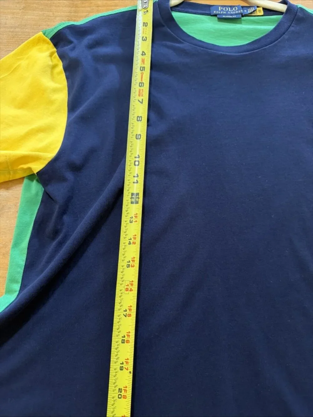 Polo Ralph Lauren T-Shirt Mens Medium Multi Colorblock Classic Fit Cotton Tee